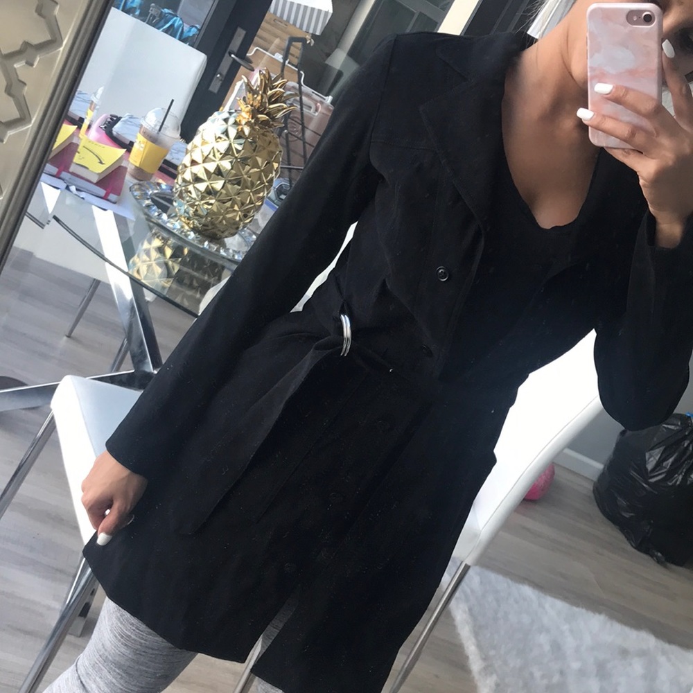 F21 BLACK THIN COAT